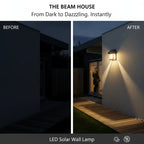 LED Solar Wall Lamp | Outdoor Security | Zero Electricty Cost