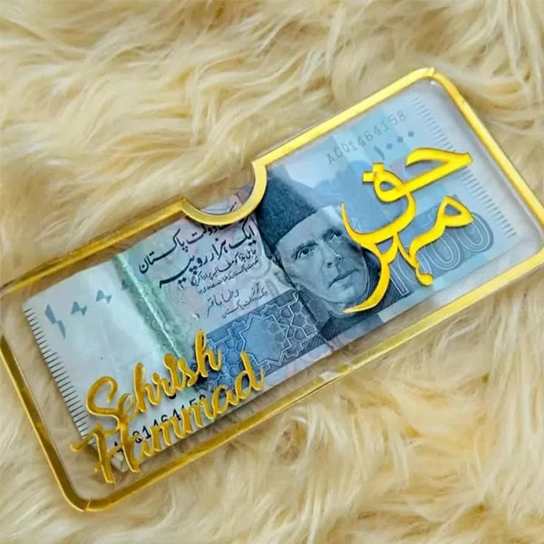 Customized Haq Mehr Envelope – Acrylic Personalized Wedding Gift