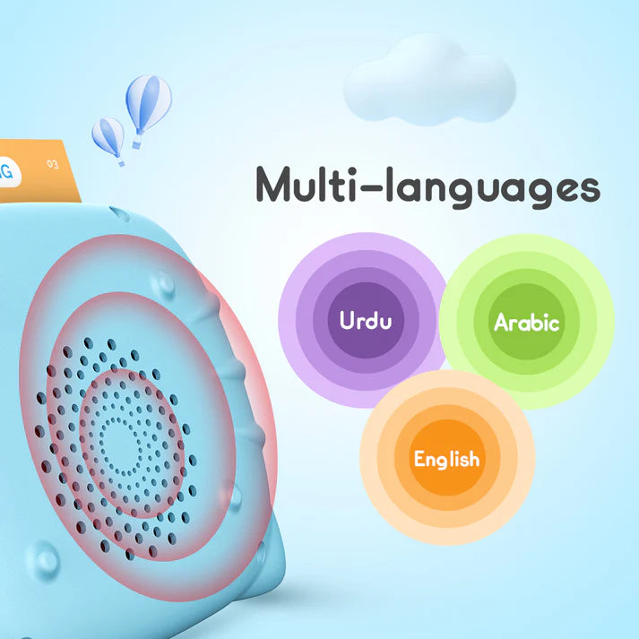 Kids Islamic Audio Flash Cards Learning Device – Screen-Free Deen Learning for Children (3–8 Years)