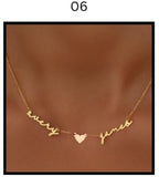 Custom Name Necklace – Personalized Gold Name Pendant (Multiple Designs Available)
