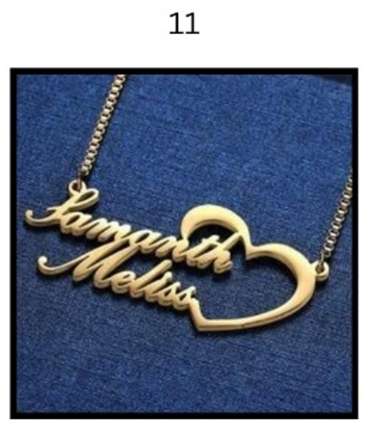 Custom Name Necklace – Personalized Gold Name Pendant (Multiple Designs Available)