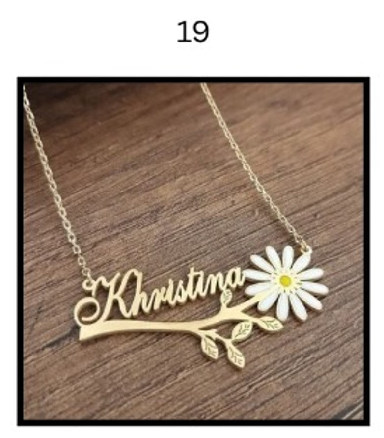 Custom Name Necklace – Personalized Gold Name Pendant (Multiple Designs Available)