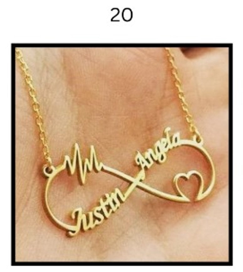 Custom Name Necklace – Personalized Gold Name Pendant (Multiple Designs Available)
