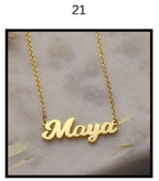 Custom Name Necklace – Personalized Gold Name Pendant (Multiple Designs Available)