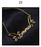 Custom Name Necklace – Personalized Gold Name Pendant (Multiple Designs Available)