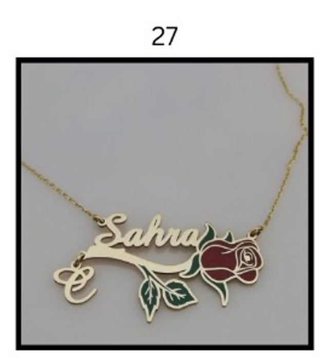 Custom Name Necklace – Personalized Gold Name Pendant (Multiple Designs Available)