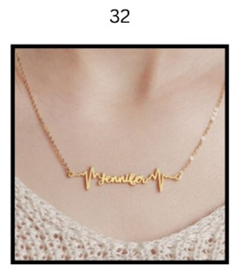 Custom Name Necklace – Personalized Gold Name Pendant (Multiple Designs Available)