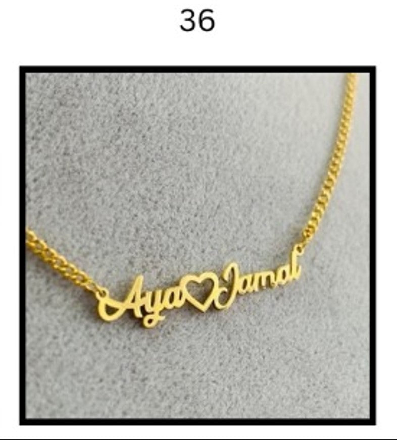 Custom Name Necklace – Personalized Gold Name Pendant (Multiple Designs Available)