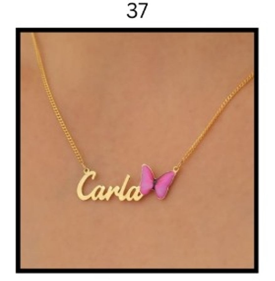 Custom Name Necklace – Personalized Gold Name Pendant (Multiple Designs Available)