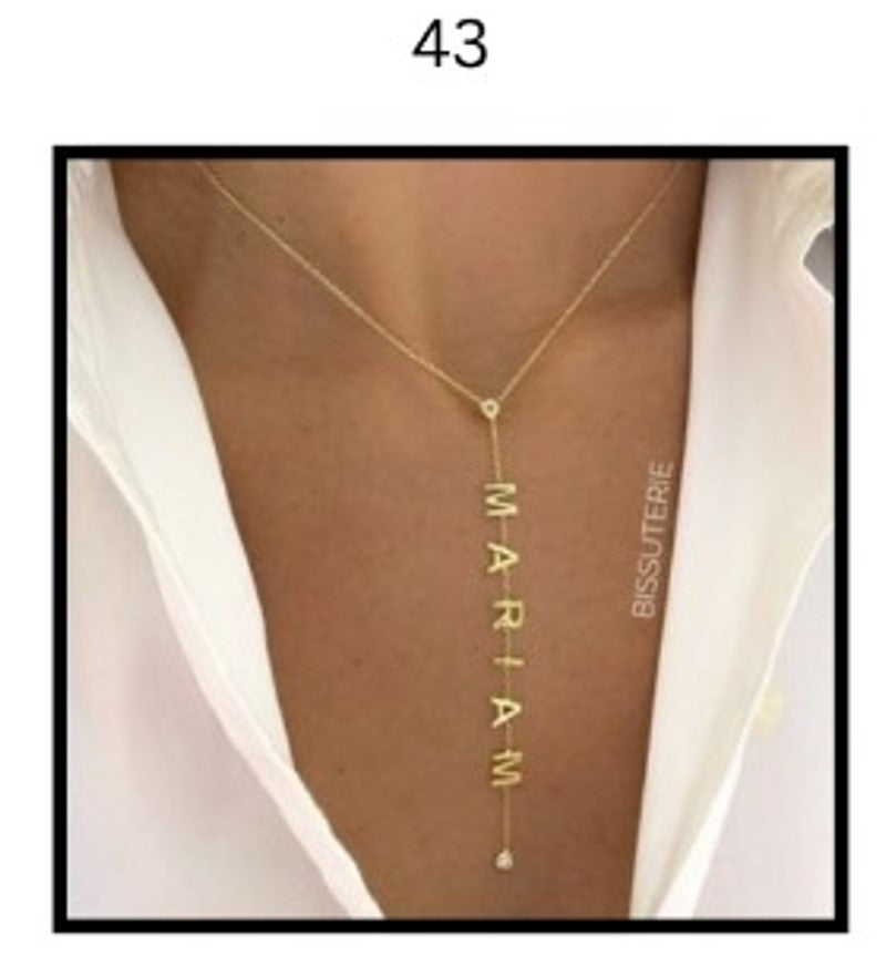 Custom Name Necklace – Personalized Gold Name Pendant (Multiple Designs Available)