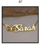 Custom Name Necklace – Personalized Gold Name Pendant (Multiple Designs Available)