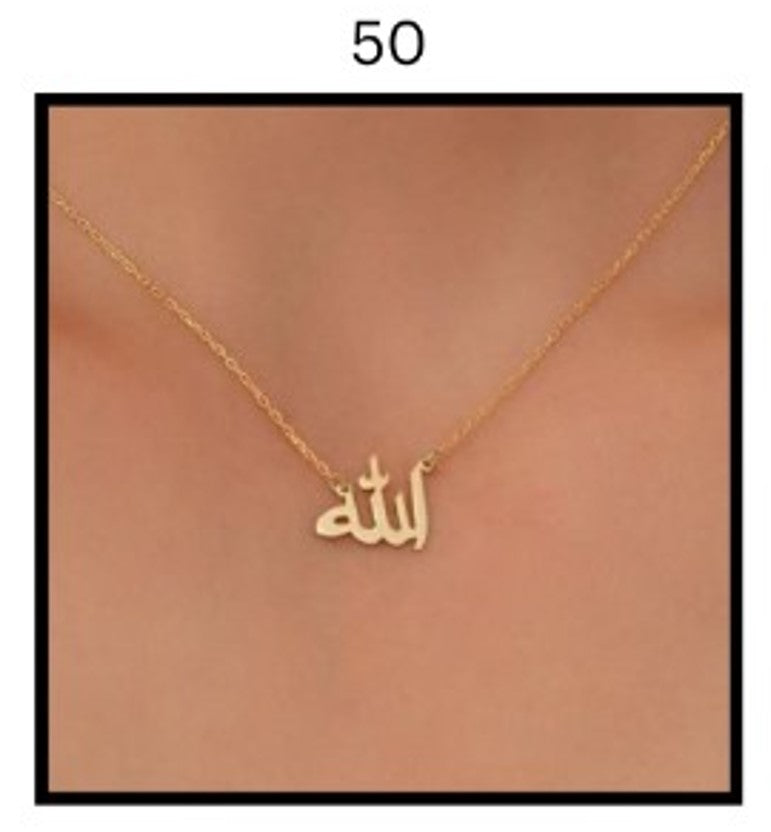 Custom Name Necklace – Personalized Gold Name Pendant (Multiple Designs Available)