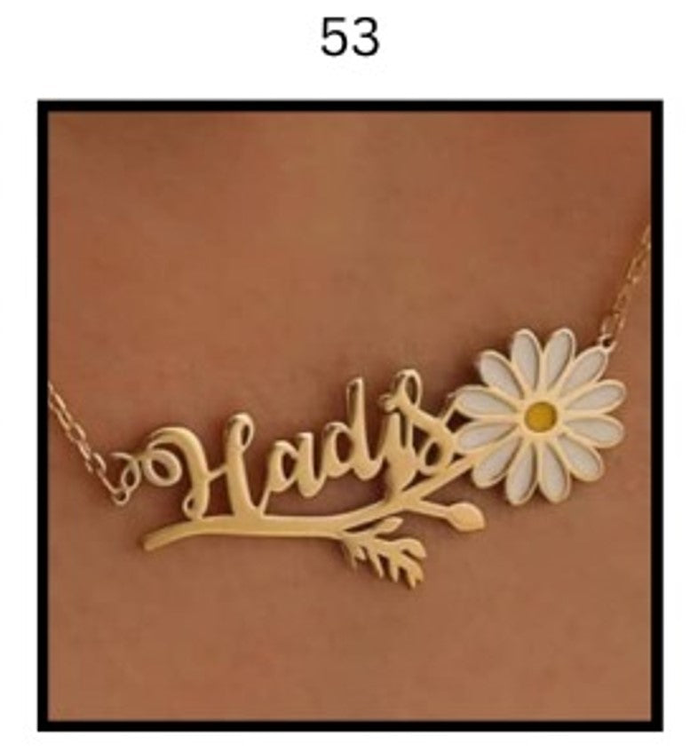 Custom Name Necklace – Personalized Gold Name Pendant (Multiple Designs Available)