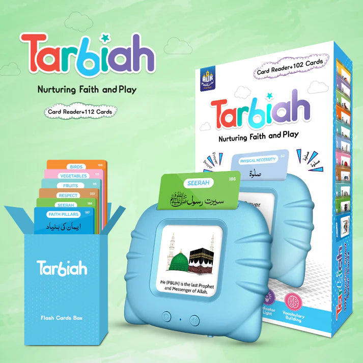 Kids Islamic Audio Flash Cards Learning Device – Screen-Free Deen Learning for Children (3–8 Years)