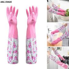 Washing Gloves Cleaning Extra Long  Warm Waterproof Rubber Glove Gift Modern