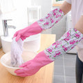 Washing Gloves Cleaning Extra Long  Warm Waterproof Rubber Glove Gift Modern