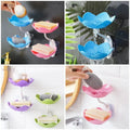 Wall Mounted Double Layer Flower Shaped Soap Holder