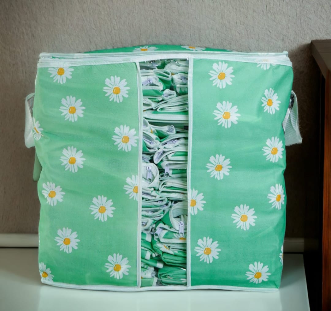 PRINTED STORAGE BAGS FABRIC 110 GSM Pack of 3