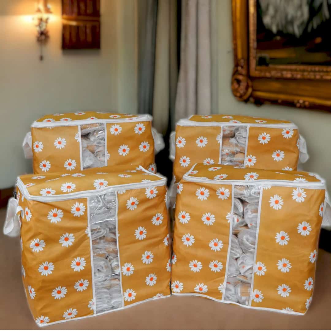 PRINTED STORAGE BAGS FABRIC 110 GSM Pack of 3