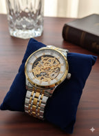 Luxury Skeleton Automatic Chain Watch for Men – Premium Steel Strap