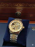 Luxury Skeleton Automatic Chain Watch for Men – Premium Steel Strap