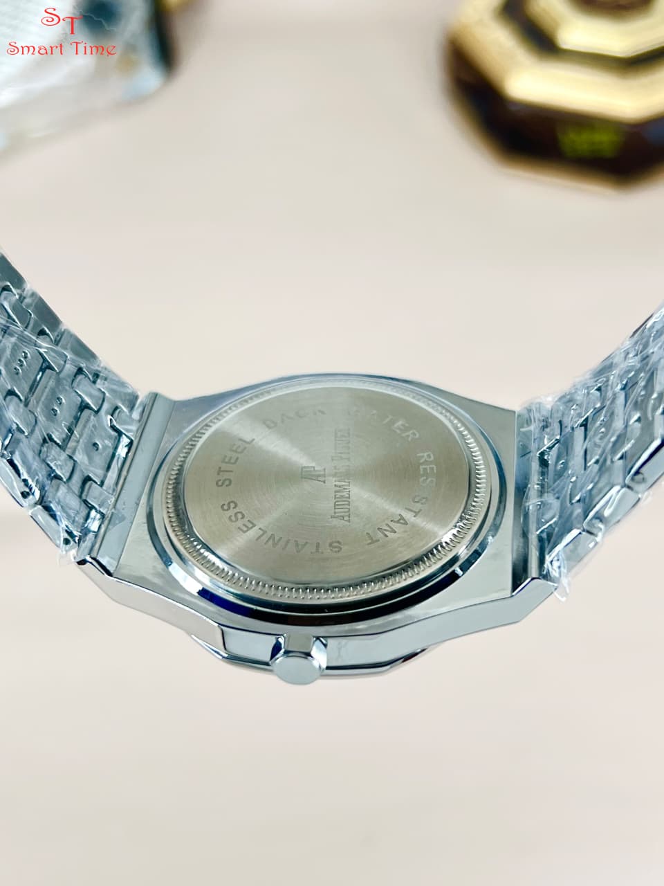 AP Style Men’s Stainless Steel Watch – Date Working | Double Lock Chain