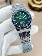 AP Style Men’s Stainless Steel Watch – Date Working | Double Lock Chain