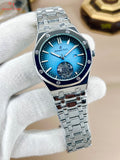 AP Style Men’s Stainless Steel Watch – Date Working | Double Lock Chain