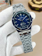 AP Style Men’s Stainless Steel Watch – Date Working | Double Lock Chain