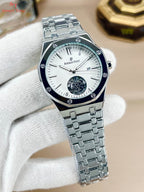 AP Style Men’s Stainless Steel Watch – Date Working | Double Lock Chain