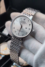 A Luxury Arabic Dial Metal Watch – Date Working | Premium Look