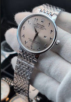 A Luxury Arabic Dial Metal Watch – Date Working | Premium Look