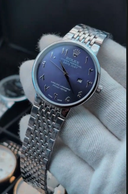 A Luxury Arabic Dial Metal Watch – Date Working | Premium Look