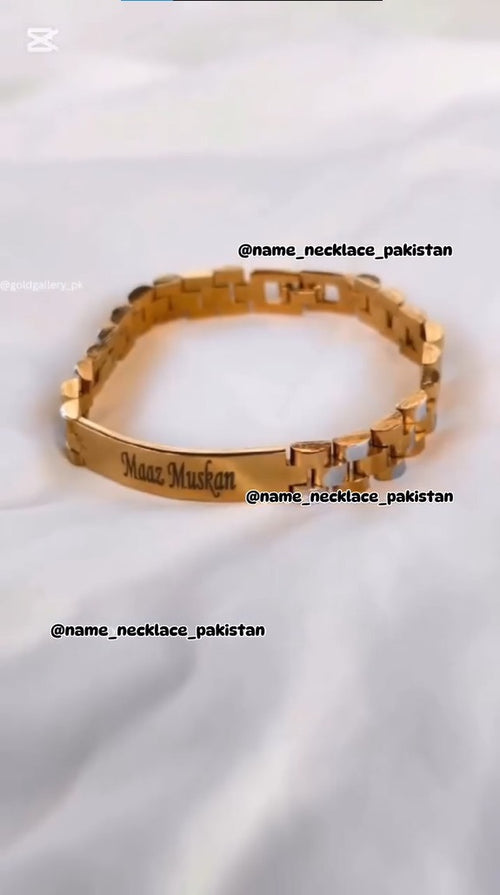 Custom Name Bracelet – Personalized Steel Name Band