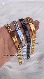 Custom Name Bracelet – Personalized Steel Name Band