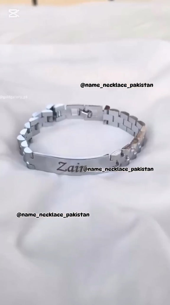 Custom Name Bracelet – Personalized Steel Name Band