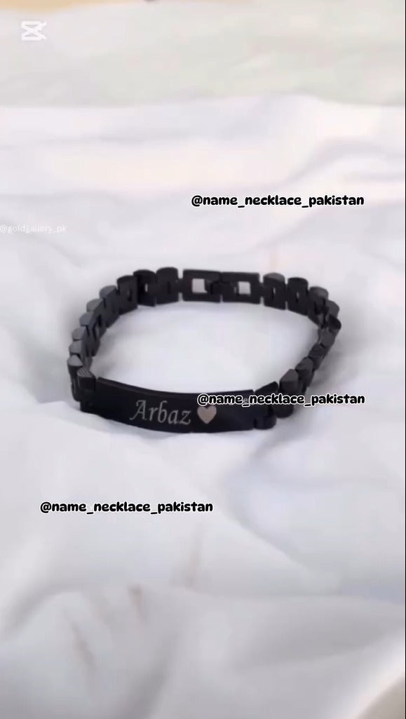 Custom Name Bracelet – Personalized Steel Name Band