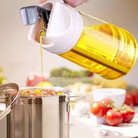 2 in 1 Glass Oil Sprayer & Dispenser | Cooking Oil Spray Bottle