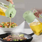 2 in 1 Glass Oil Sprayer & Dispenser | Cooking Oil Spray Bottle