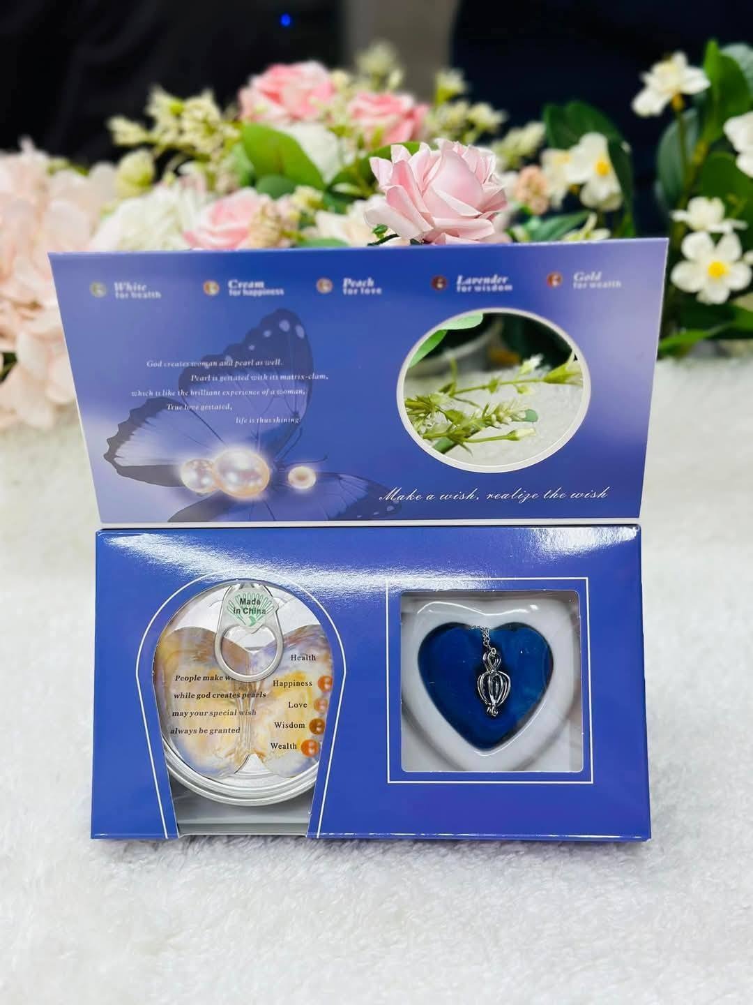 Wish Pearl Necklace Gift Set – Real Oyster Surprise Jewelry 💙