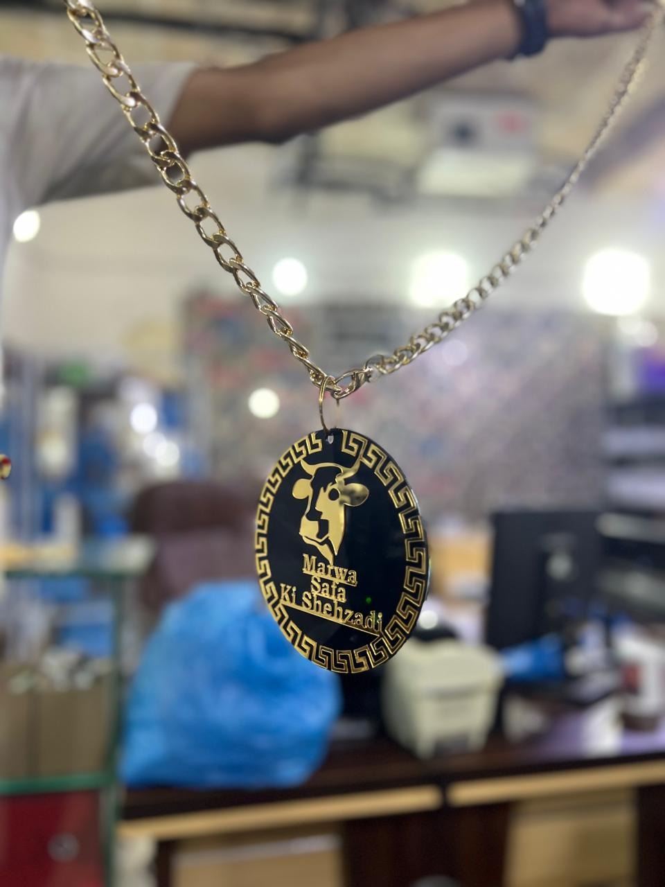Customized Cow Name Acrylic Locket (Design 3)