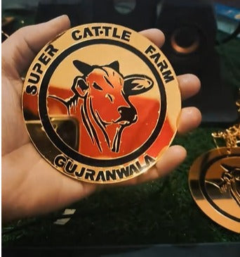 Customized Cow Name Acrylic Locket (Design 1)