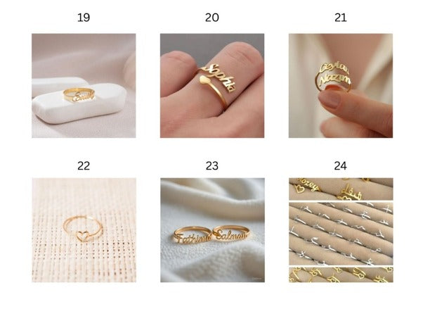 Personalized Name & Initial Gold Rings for Women – Elegant Minimal Jewelry