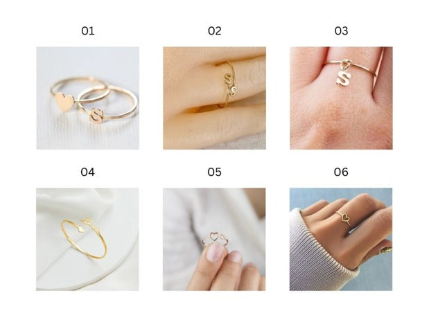Personalized Name & Initial Gold Rings for Women – Elegant Minimal Jewelry