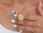 Personalized Photo Engraved Coin Necklace – Custom Round Pendant