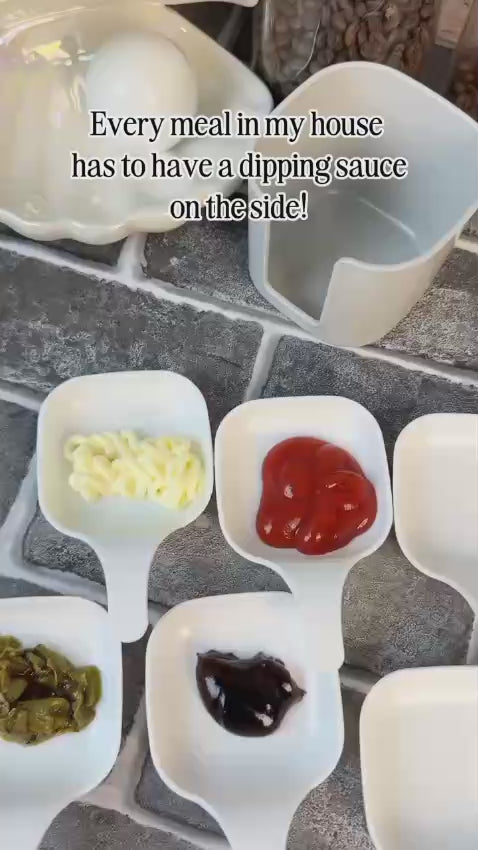 6 Pieces Sauce Dipping Bowls with Handle | Mini Serving Dishes