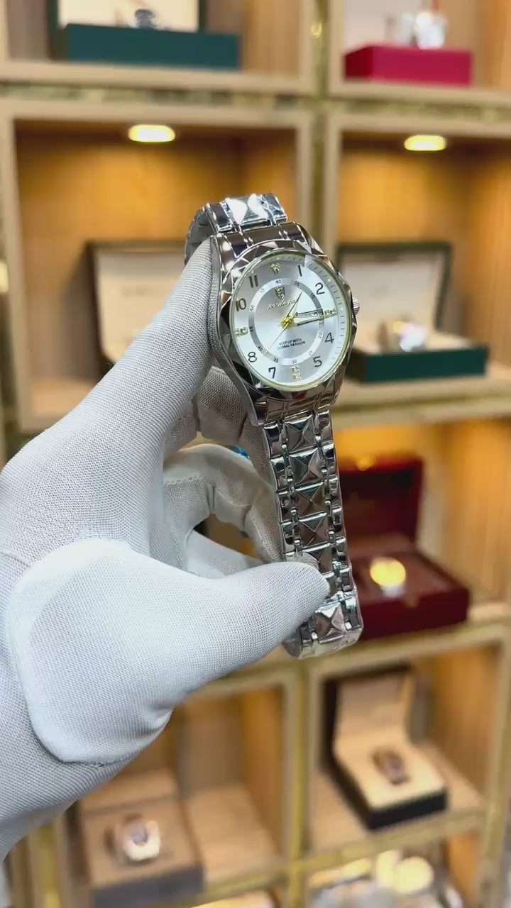 POEDAGAR Original Quartz Watch – Premium Metal Strap