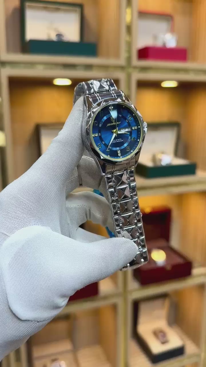 POEDAGAR Original Quartz Watch – Premium Metal Strap