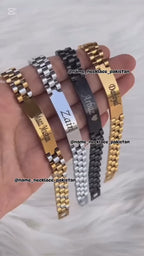 Custom Name Bracelet – Personalized Steel Name Band