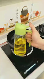 2 in 1 Glass Oil Sprayer & Dispenser | Cooking Oil Spray Bottle